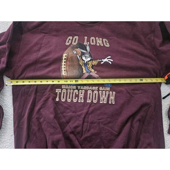Vintage Looney Tunes Bugs Bunny‎ 1990s Crewneck Sweatshirt Football Adult XXL - Picture 12 of 13